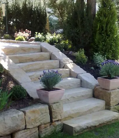 Leistung Sandstein Blockstufen